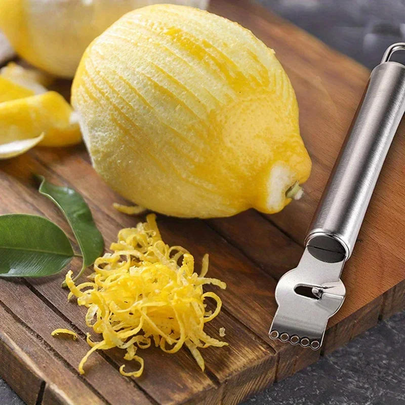 Household Kitchen Gadgets Vegetable Cutter Silk Cutter - 1pc 레몬 제스터 강판 스테인레스 스틸