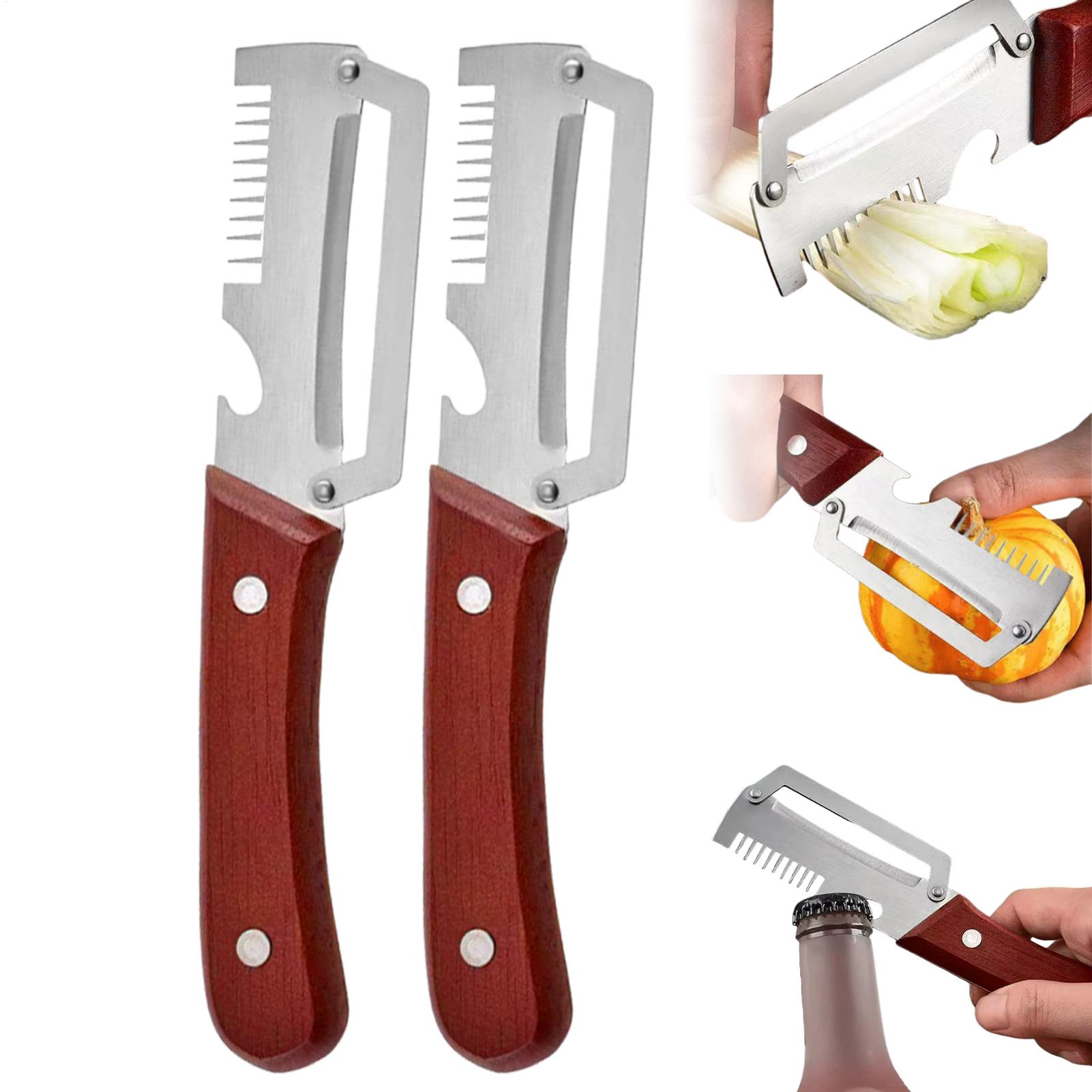 Kitchen Gadgets For Chefs - 나무 손잡이와 병따개가 있는 3-in-1 다기능