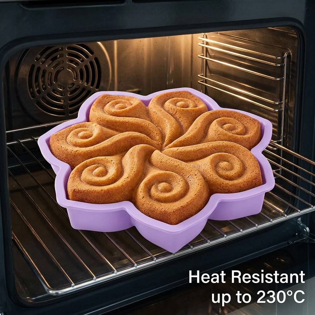 Kitchen Gadgets Oxo - 대형 꽃 모양 실리콘 케이크 몰드,