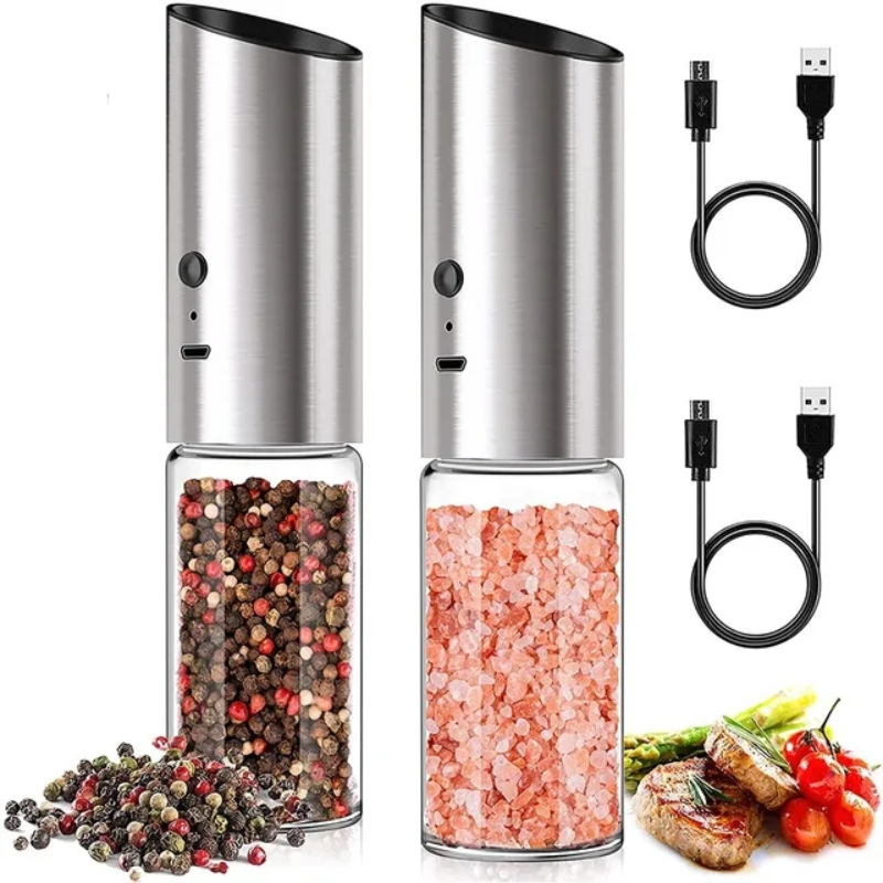 Kitchen Gadgets Small - ZaiXiao 전기 소금과 후추 분쇄기 USB