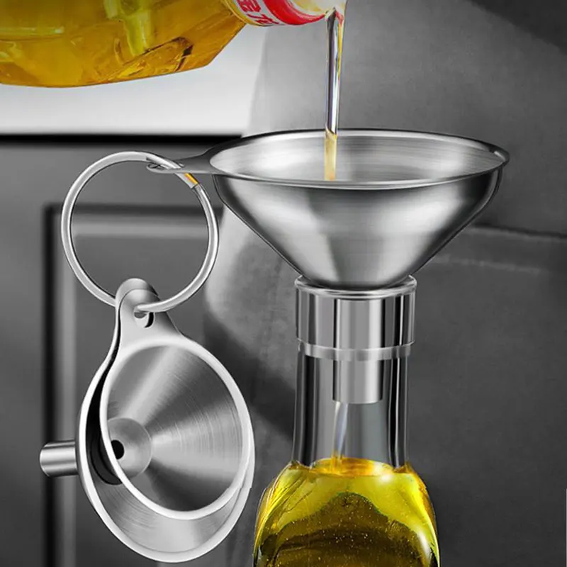 Kitchen Gadgets Small - 3Pcs 스테인레스 스틸 주방 깔때기 병