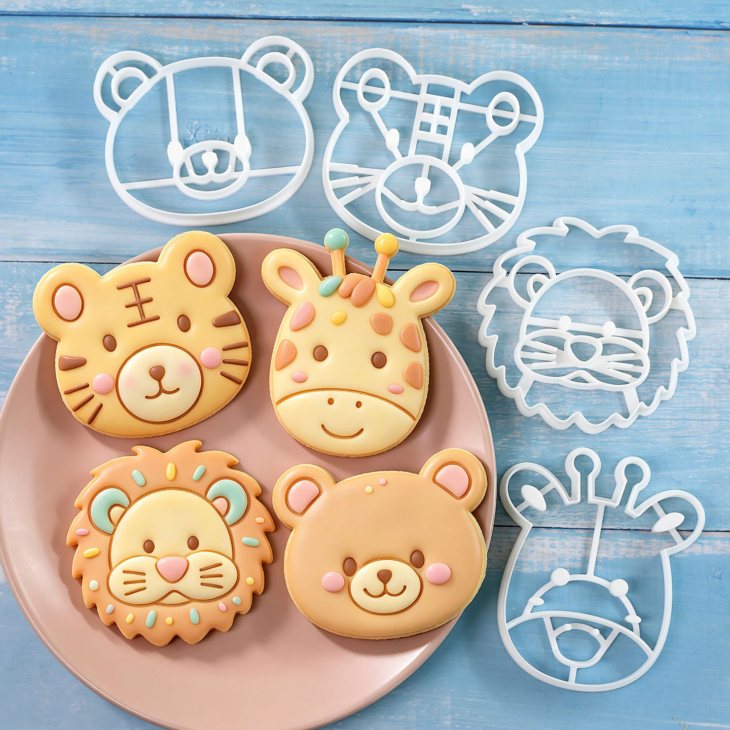 Kitchen Gadgets Set - 4개 동물 쿠키 커터 세트 3D