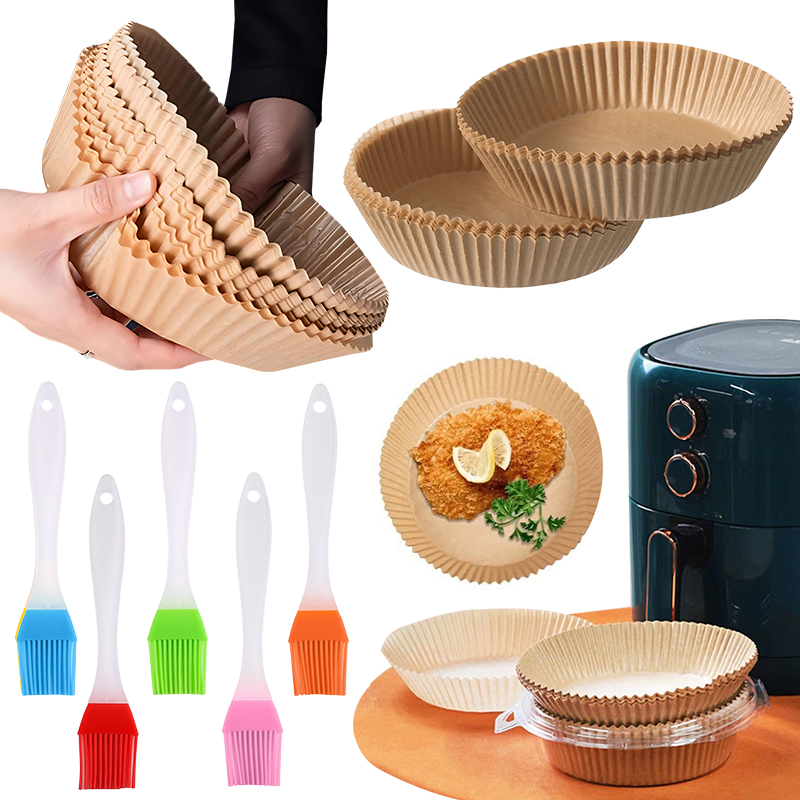 Kitchen Gadgets Set - 50/100개 에어프라이어 종이 접시 (랜덤 색상