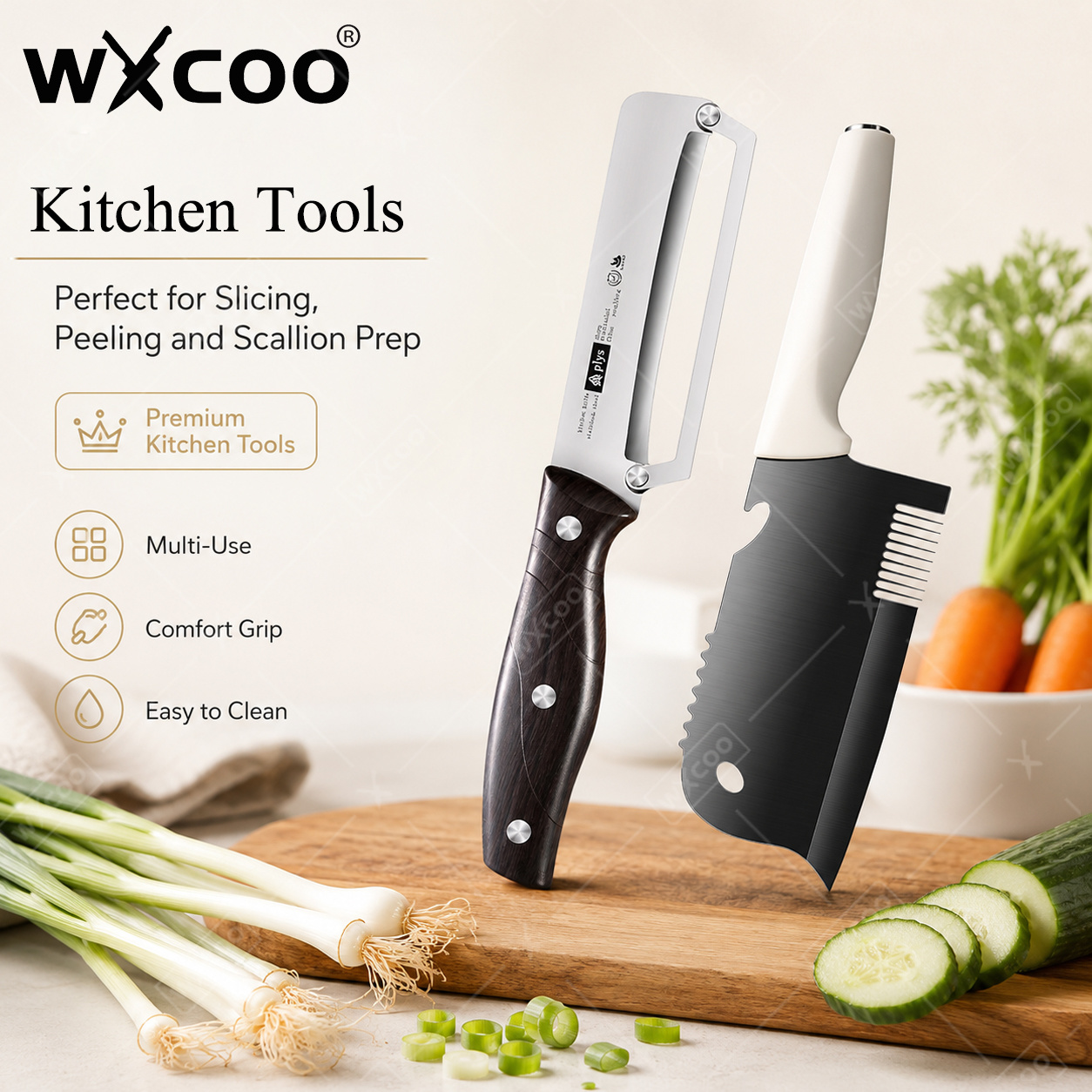 Kitchen Gadgets For Arthritic Hands - WXCOO 스테인리스 스틸 파 절단기 및