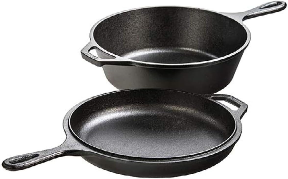 2-in-1 주철 조리기구 세트 - PFAS 프리 3. - Cast Iron Skillet 리뷰 및 가격