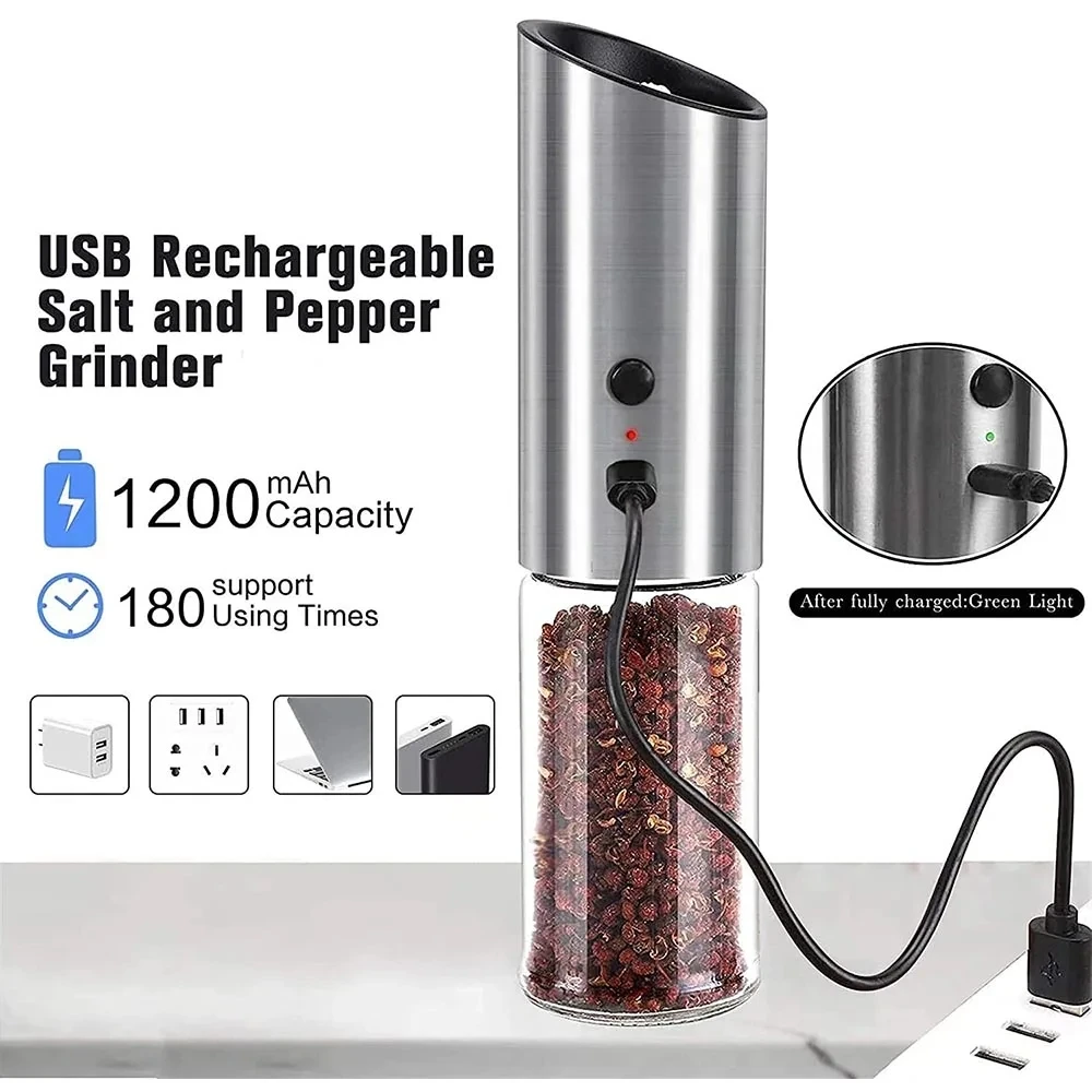 ZaiXiao 전기 소금과 후추 분쇄기 USB 충전식  - Kitchen Gadgets Small 리뷰 및 가격
