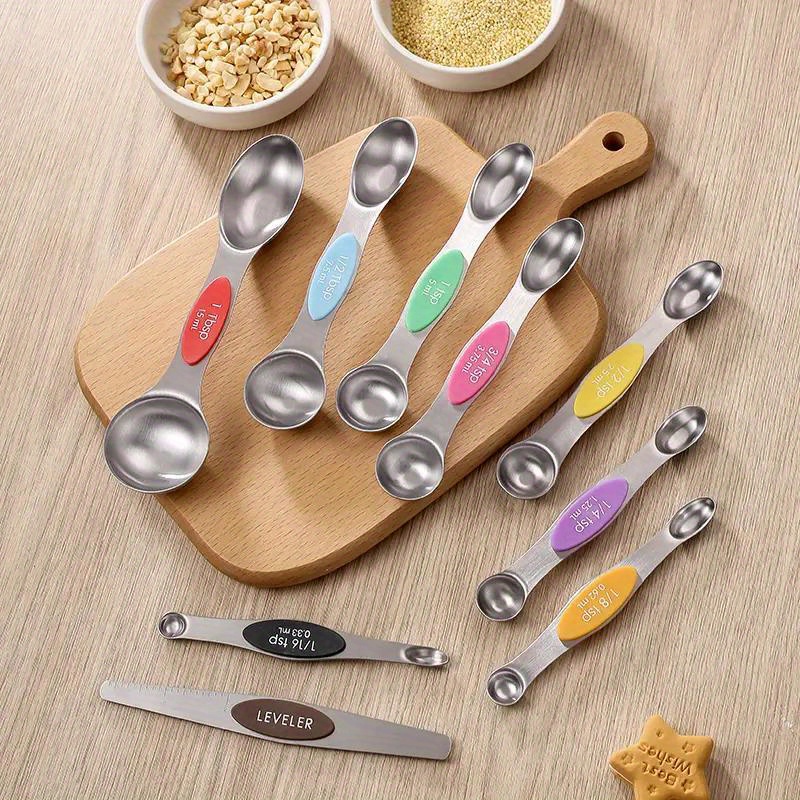 스테인레스 스틸 양방향 측정 숟가락 9피스 세트(자기  - Kitchen Gadgets Small 리뷰 및 가격