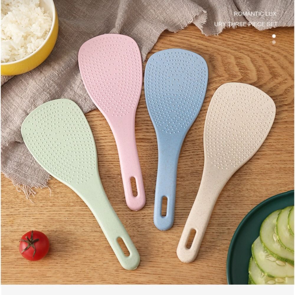 플라스틱 밀 빨대 쌀 숟가락 액세서리, 베이지 핑크 블 - Kitchen Gadgets On Sale 리뷰 및 가격