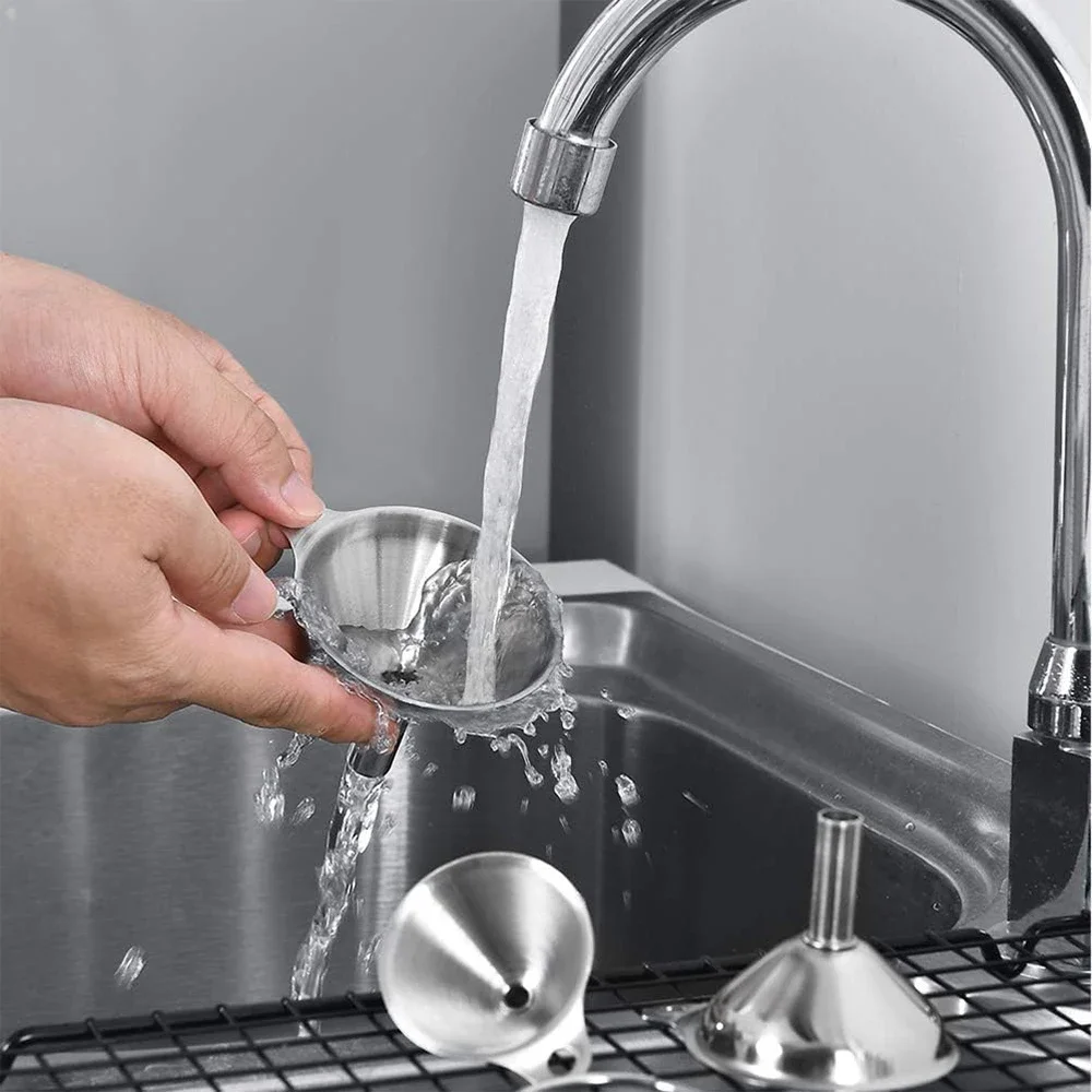 3Pcs 스테인레스 스틸 주방 깔때기 병 채우기 세트  - Kitchen Gadgets Small 리뷰 및 가격