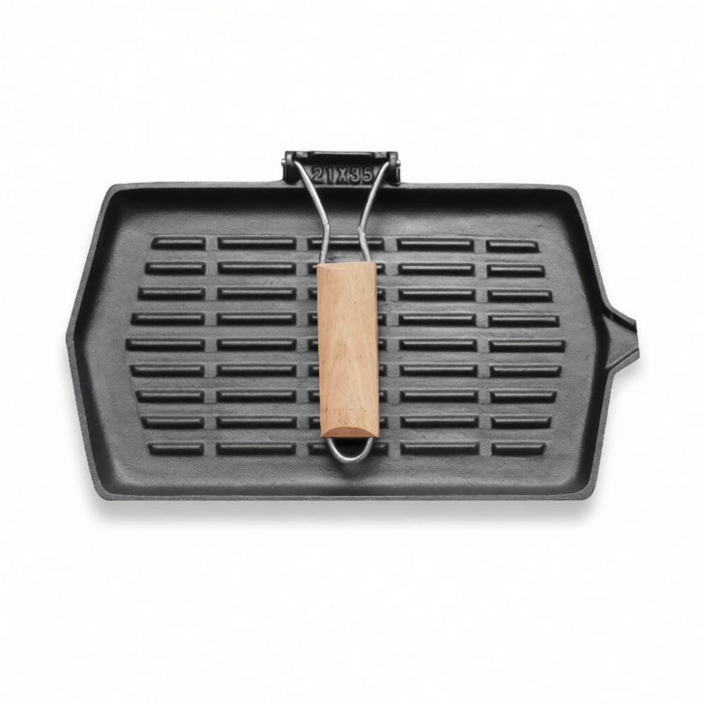 주철 스테이크 그릴 팬, 줄무늬 질감, 접이식 손잡이, - Cast Iron Skillet 리뷰 및 가격
