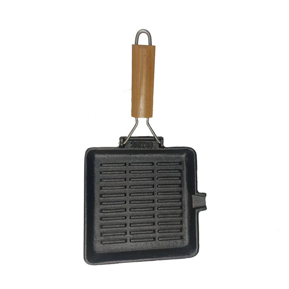 주철 스테이크 그릴 팬, 줄무늬 질감, 접이식 손잡이, - Cast Iron Skillet 리뷰 및 가격
