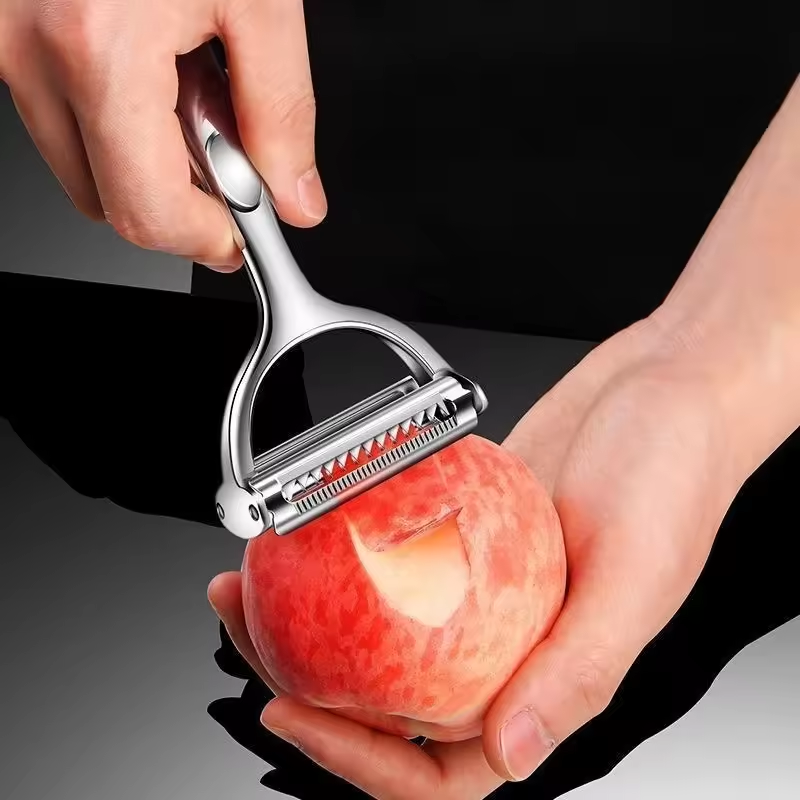2in1 스테인리스 야채 껍질 벗기기 감자 껍질 벗기기 - Household Kitchen Gadgets Vegetable Cutter Silk Cutter 리뷰 및 가격
