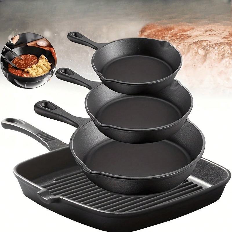 4피스 무쇠 프라이팬 세트 논스틱 프라이팬 오븐 사용  - Cast Iron Skillet 리뷰 및 가격