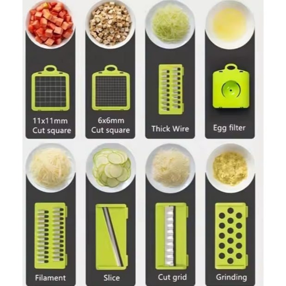 16 in 1 만능 야채 채칼 수동 야채 다지기 야채  - Household Kitchen Gadgets Vegetable Cutter Silk Cutter 리뷰 및 가격