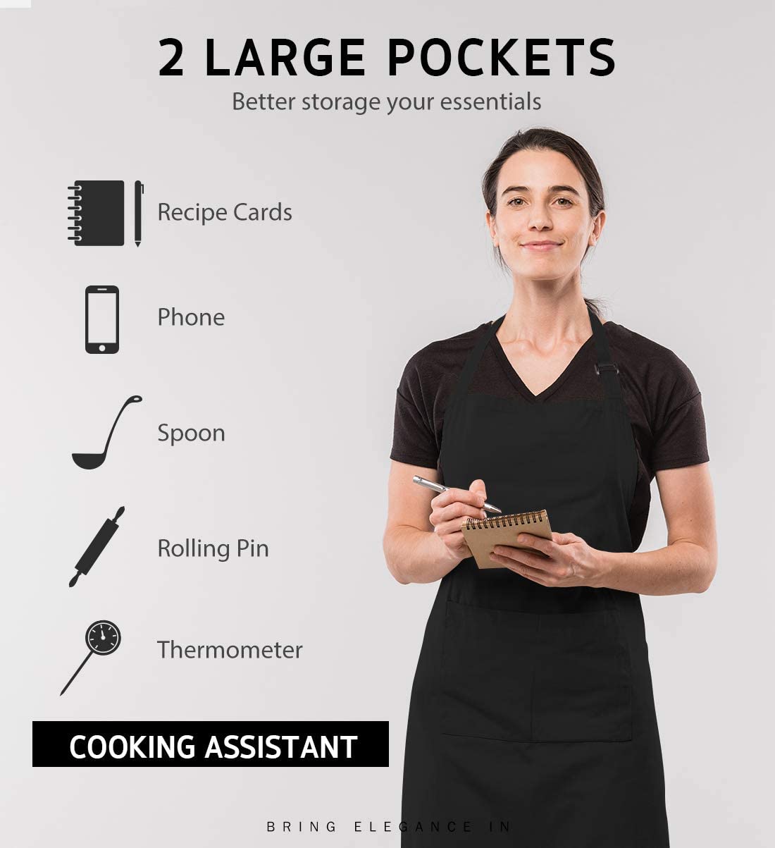 18 색상 여성용 맞춤형 로고 앞치마 남성용 요리사 작 - Kitchen Gadgets For Women 리뷰 및 가격