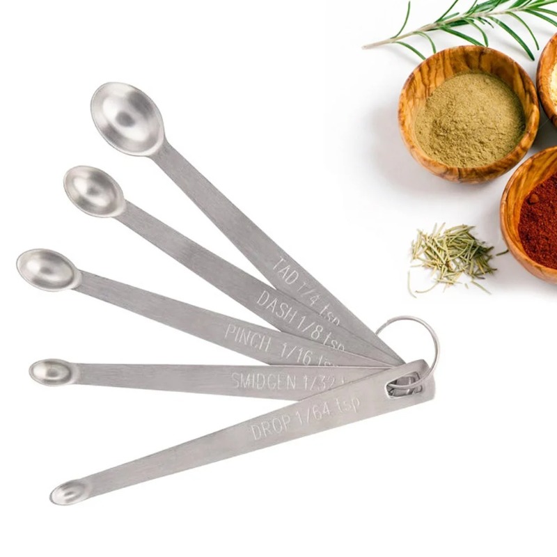 5개 세트 소형 계량 스푼 스테인리스 스틸 커피 차 양 - Kitchen Gadgets Set 리뷰 및 가격
