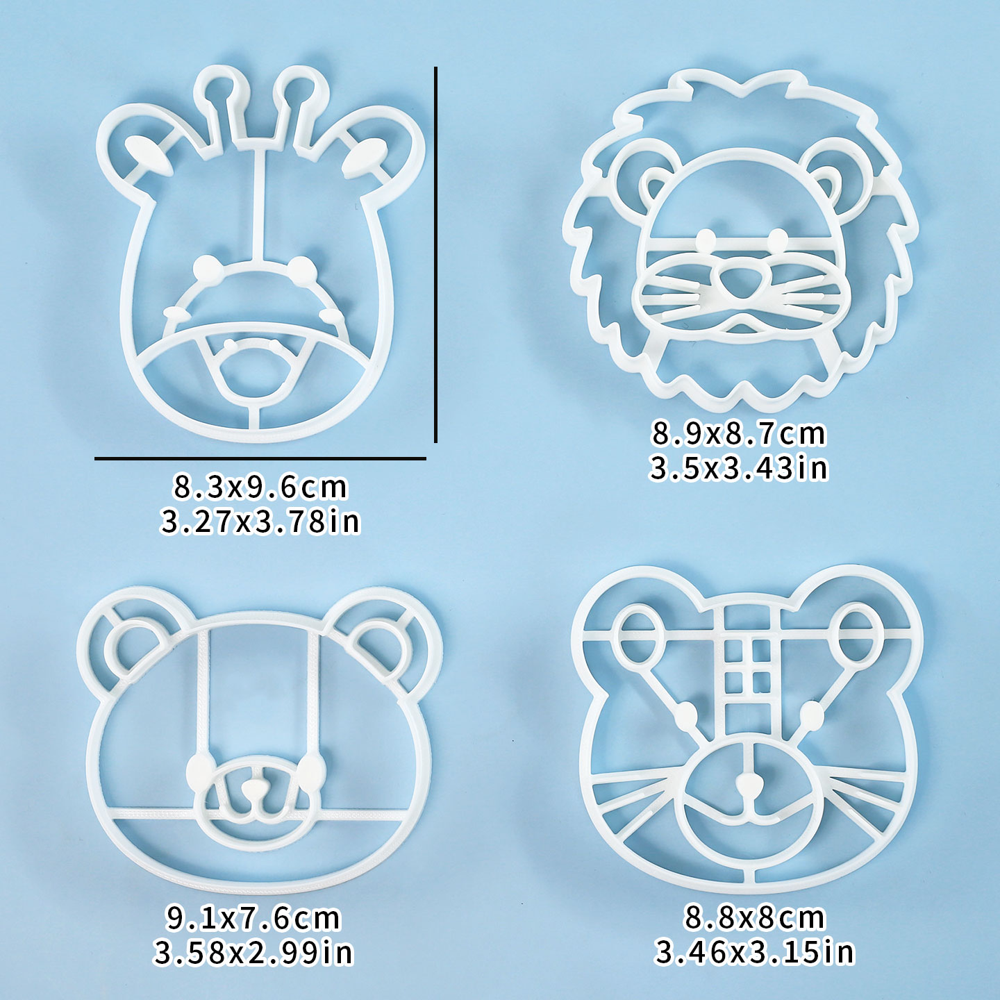 4개 동물 쿠키 커터 세트 3D 귀여운 사자 호랑이 기 - Kitchen Gadgets Set 리뷰 및 가격
