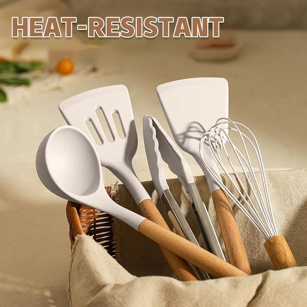 두꺼운 실리콘 주방 도구 세트 - 조리기구 세트, 내열 - Kitchen Gadgets Set 리뷰 및 가격