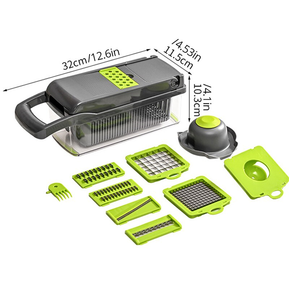 12/16피스 야채 커터 다기능 슬라이서 과일 감자 껍 - Household Kitchen Gadgets Vegetable Cutter Silk Cutter 리뷰 및 가격