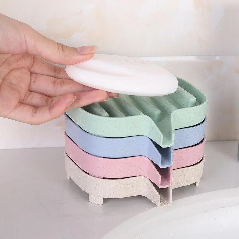 실용적인 실리콘 비누 받침대 욕실 자동 배수 비누 홀더 - Kitchen Gadgets Gifts 리뷰 및 가격