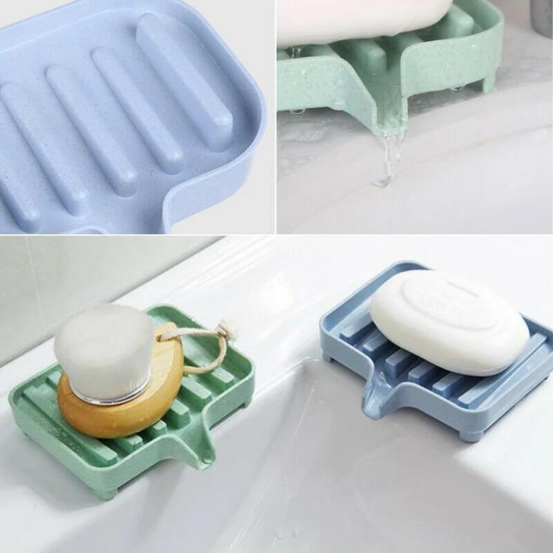 실용적인 실리콘 비누 받침대 욕실 자동 배수 비누 홀더 - Kitchen Gadgets Gifts 리뷰 및 가격