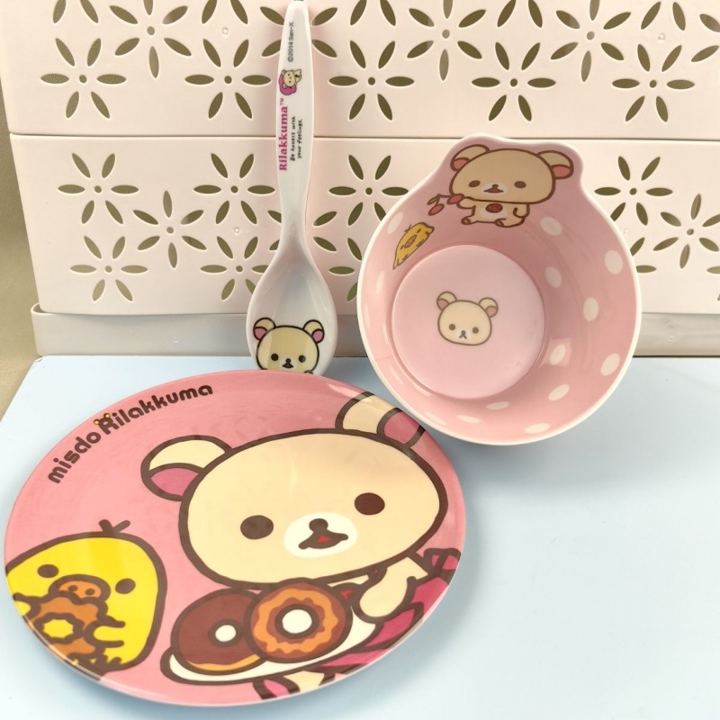 귀여운 리락쿠마 프린트 식기 세트, 사랑스러운 가정용  - Kitchen Gadgets Set 리뷰 및 가격
