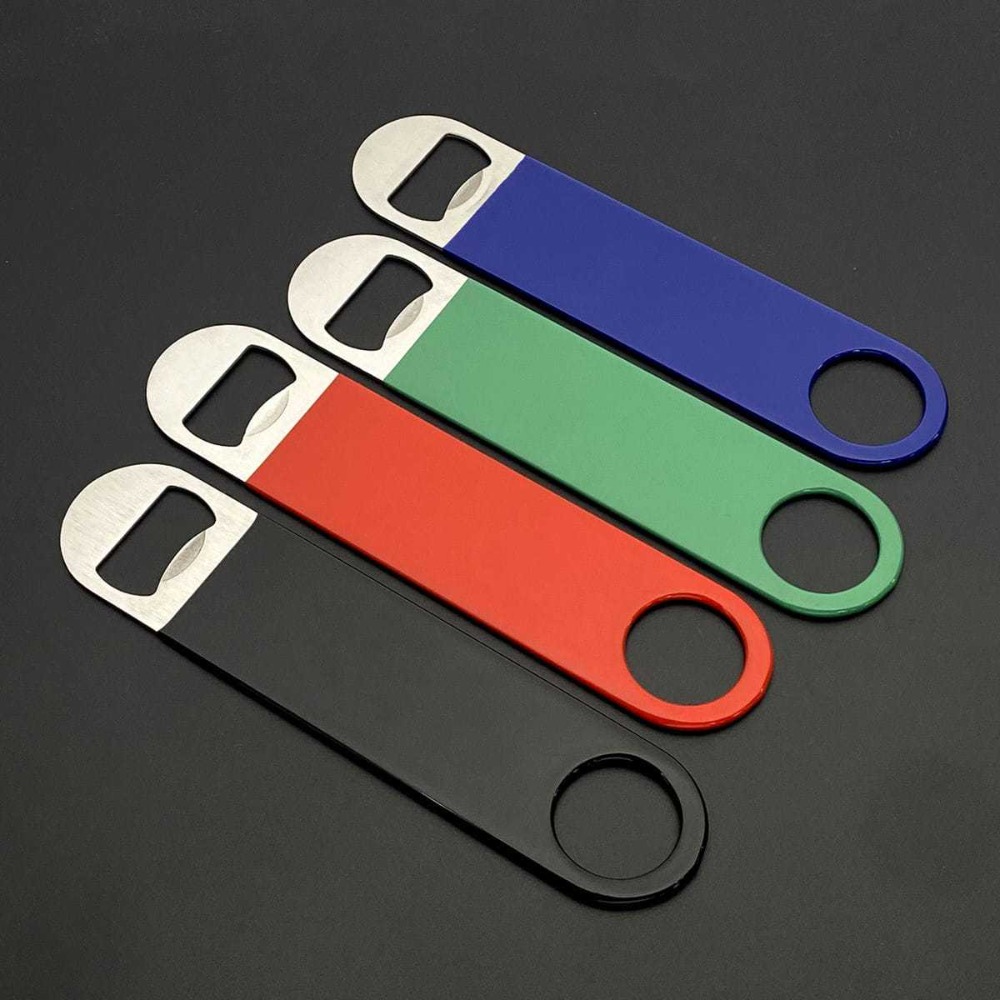 바텐더 맥주 병따개 플랫 스피드 오픈 고무 코팅 스테인 - Kitchen Gadgets Gifts 리뷰 및 가격