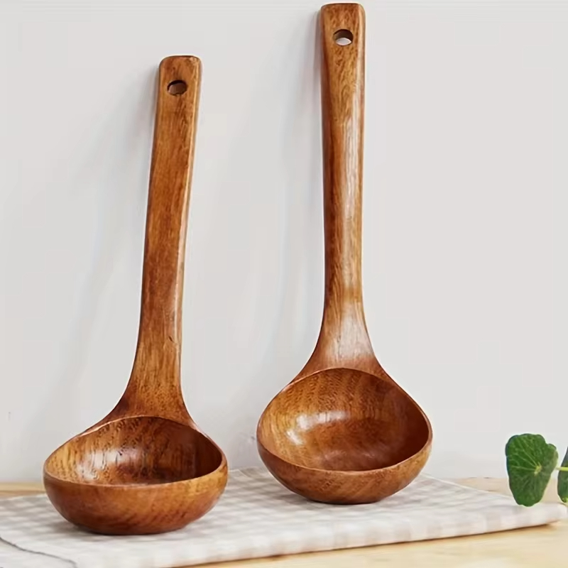붙지 않는 나무 요리 숟가락 1개, 주방용 매일 고체  - Kitchen Gadgets On Sale 리뷰 및 가격
